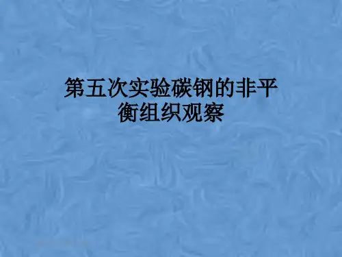 第五次实验碳钢的非平衡组织观察