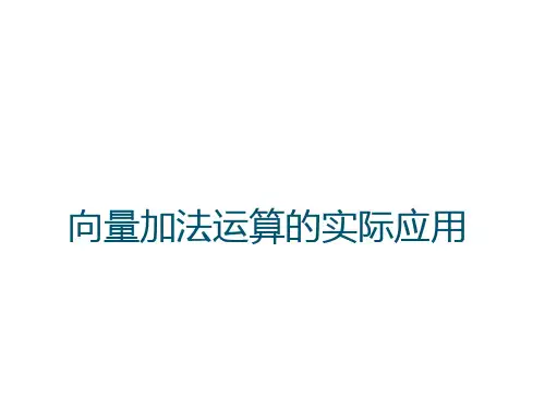 向量加法实际应用课件-2022-2023学年高一下学期数学人教A版(2019)必修第二册