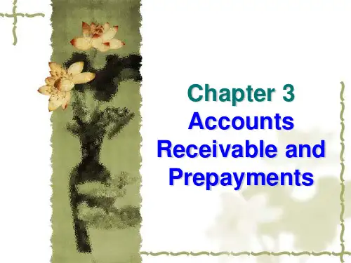 Chapter 3 Accounts Receivable and Prepayments