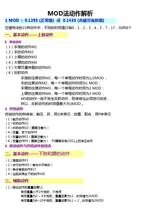 MOD法动作简析