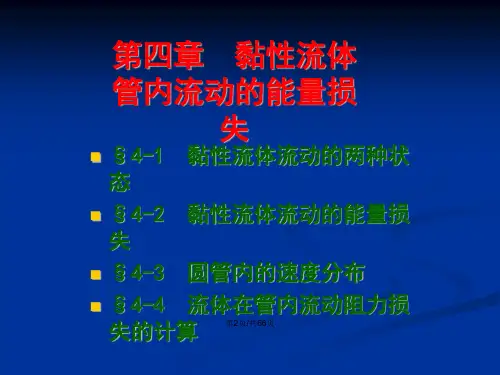 黏性流体管内流动的能量损失.pptx