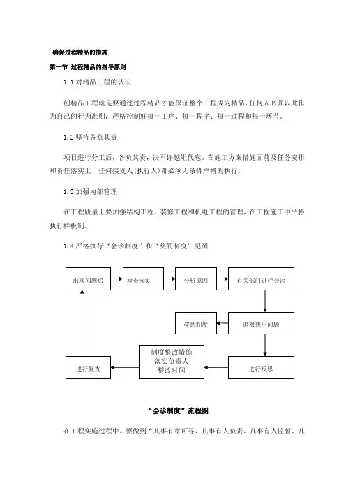 确保过程精品的措施