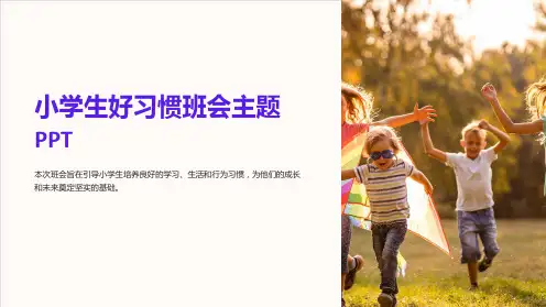小学生好习惯班会主题PPT