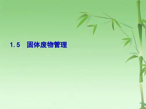 固体废物管理(共34张PPT)