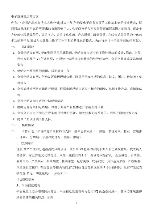 公司网站运营方案