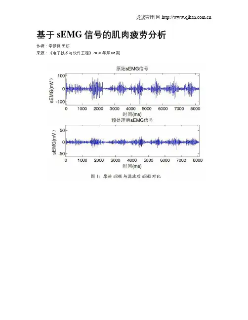 基于sEMG信号的肌肉疲劳分析