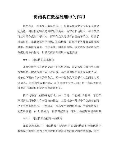树结构在数据处理中的作用