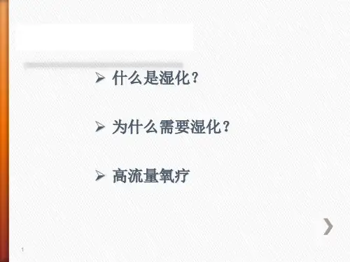 高流量湿化治疗的使用PPT学习课件(1).ppt
