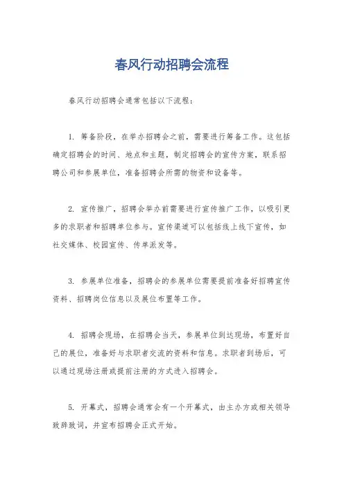 春风行动招聘会流程