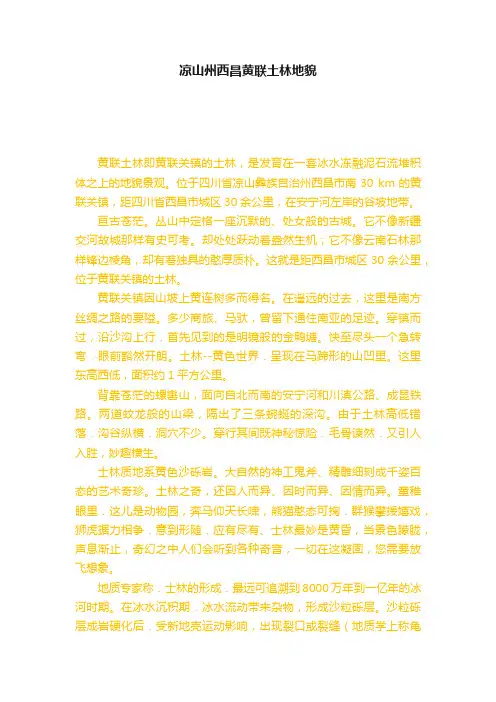 凉山州西昌黄联土林地貌