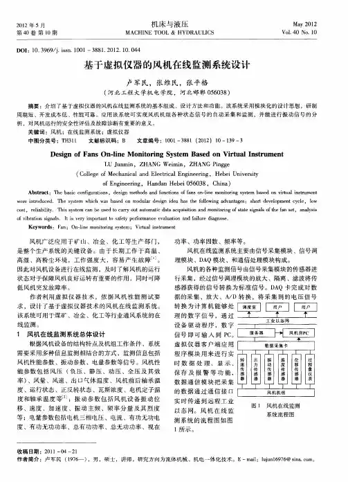 基于虚拟仪器的风机在线监测系统设计