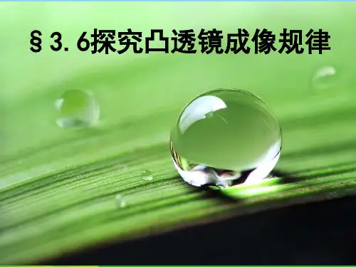 粤教沪科版八年级物理上册教学课件：3.6 探究凸透镜成像规律 (共26张PPT)