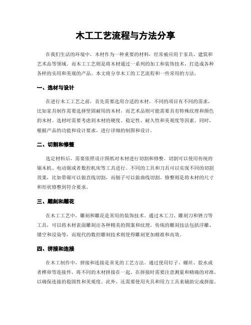 木工工艺流程与方法分享