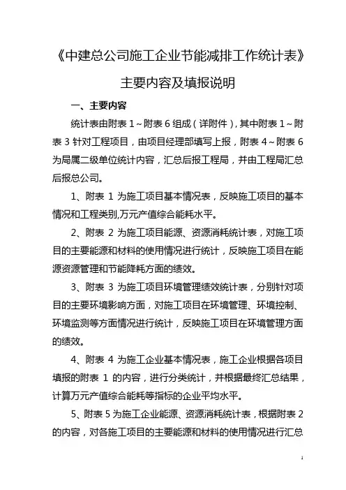 节能减排统计报表填报说明