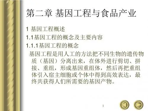 食品生物技术导论第2章基因工程