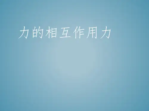 力的相互作用力