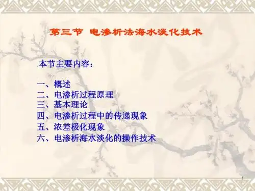 电渗析技术