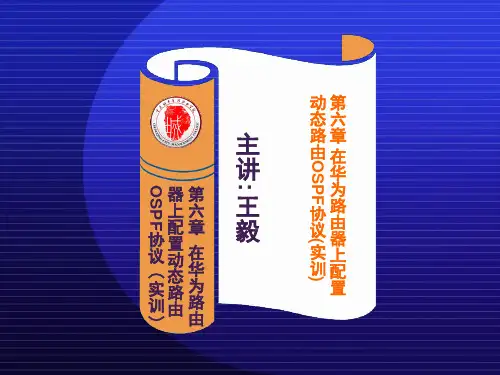 第六章 在华为路由器上配置动态路由OSPF协议(实训)