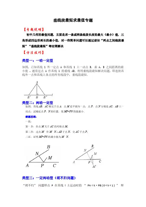 垂线段最短求最值专题