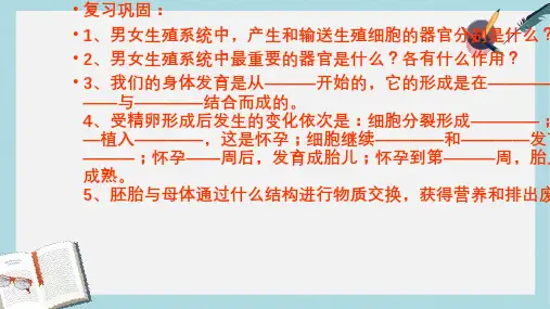 七年级生物下册人教版1.3青春期ppt课件