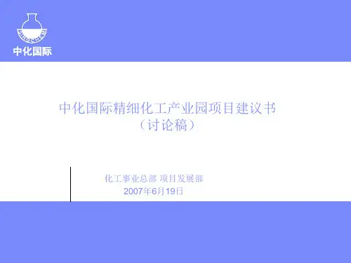 中化国际精细化工产业园项目建议书(讨论稿)
