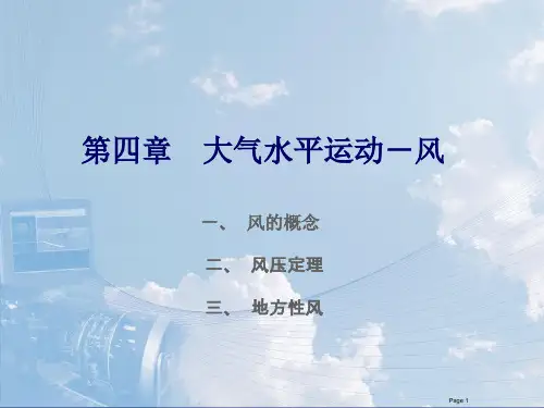 航空气象学 第四章 大气的水平运动-风解析