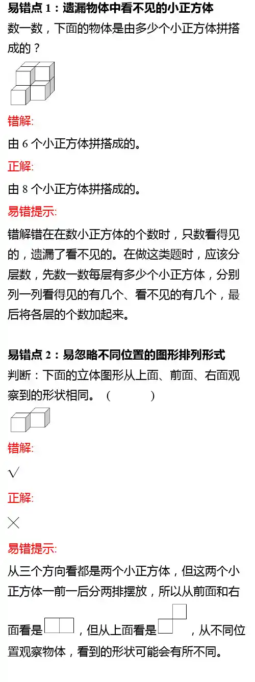 人教版四年级下册数学期末考试易错点汇总单元_2.pdf