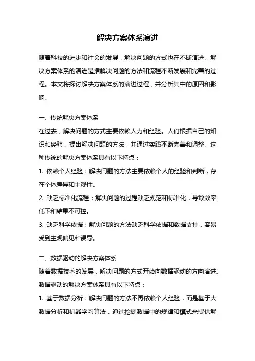 解决方案体系演进