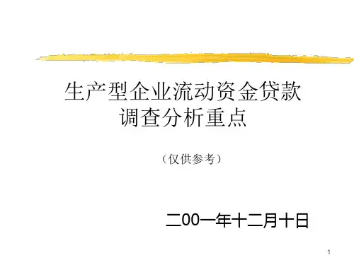 生产型企业流动资金贷款调查分析重点.pptx