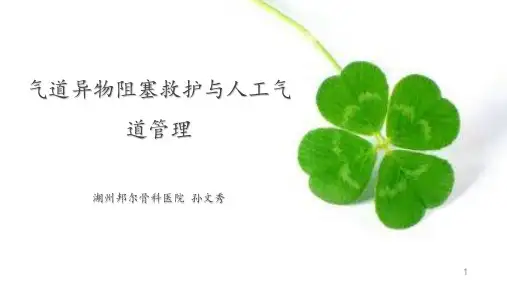 气道异物梗阻ppt课件