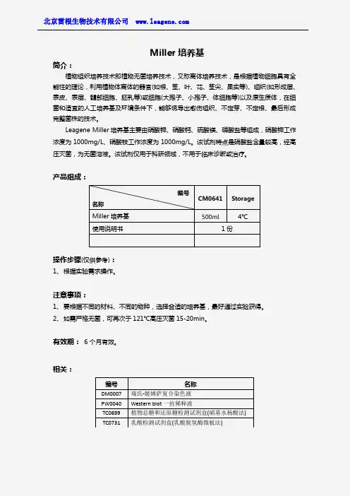 Miller培养基