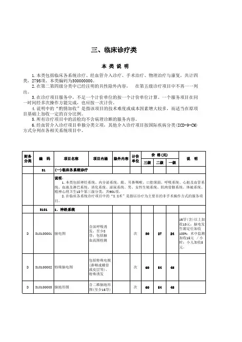 z最新最全江西省医疗收费标准