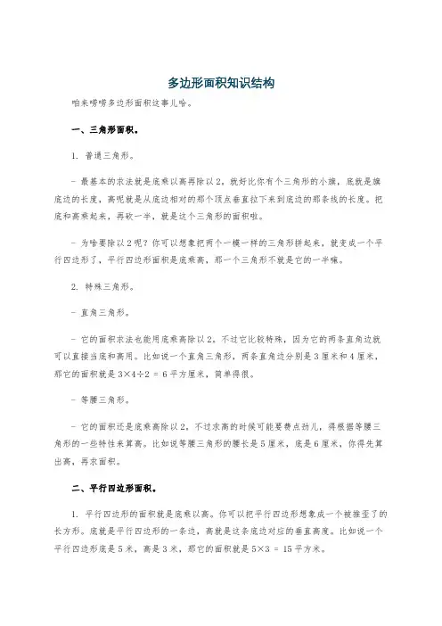 多边形面积知识结构
