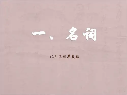 小学英语名词单复数学习ppt课件