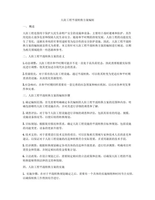 人防工程平战转换方案编制