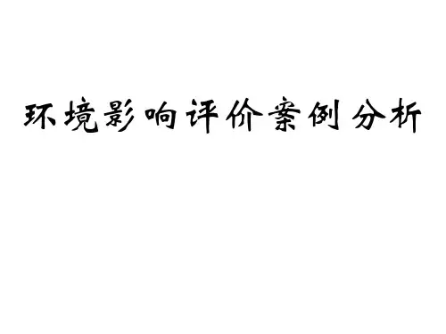 地面水环境影响评价案例分析(黄川友)讲解
