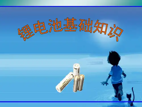 锂电池基础知识PPT课件