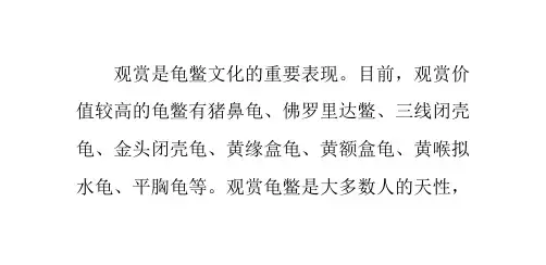 龟鳖的观赏保护