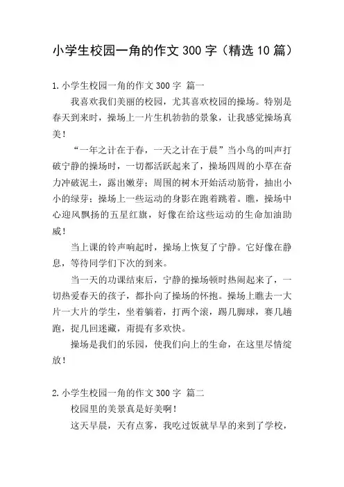 小学生校园一角的作文300字(精选10篇)