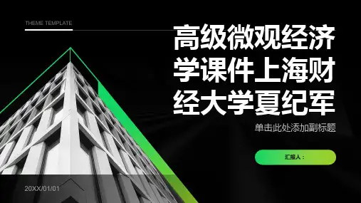 高级微观经济学课件上海财经大学夏纪军