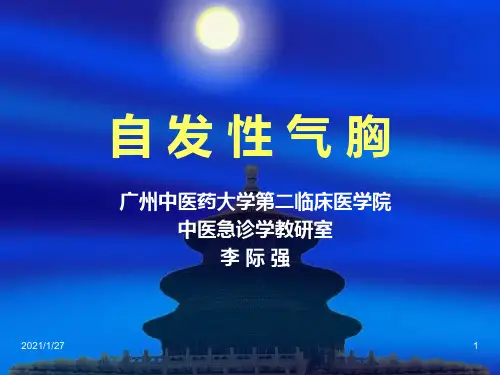 自发性气胸精品PPT