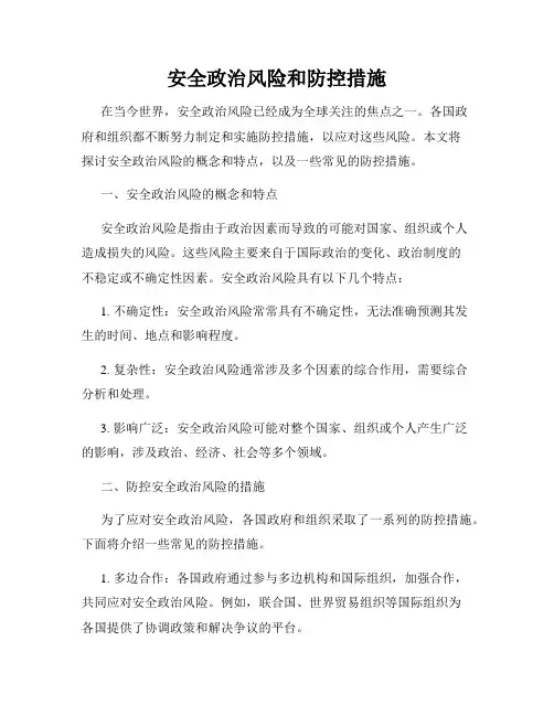 安全政治风险和防控措施