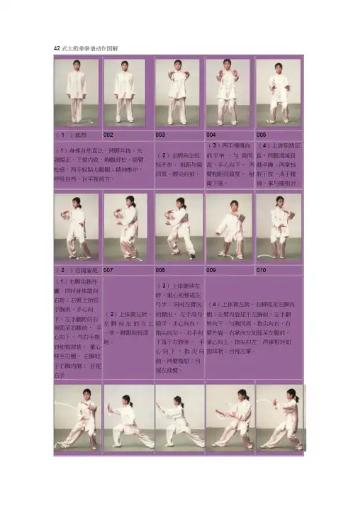 42式太极拳拳谱动作图解