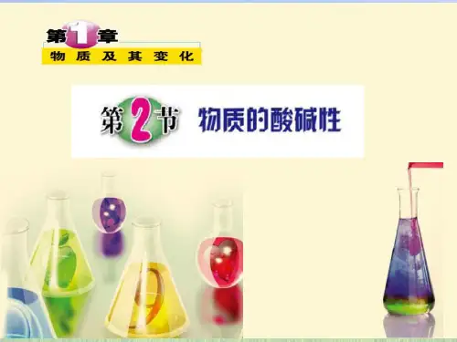 浙教版科学九年级上册 1.2 物质的酸碱性 (22张ppt)