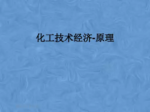 化工技术经济-原理
