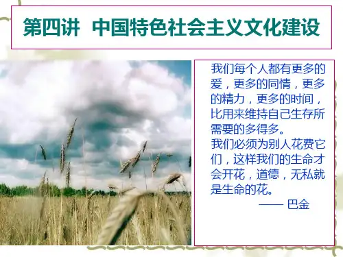 中国特色社会主义文化建设PPT课件