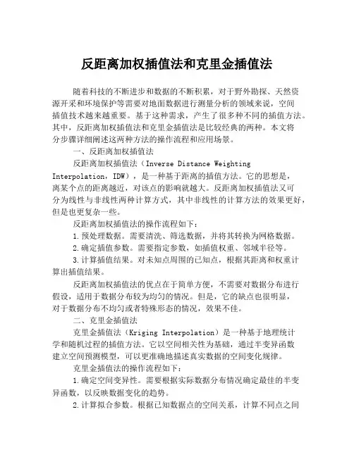反距离加权插值法和克里金插值法