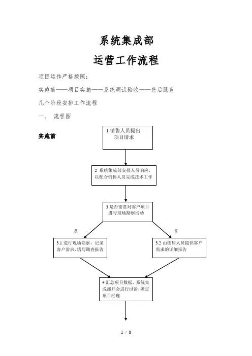系统集成项目工作流程和管理