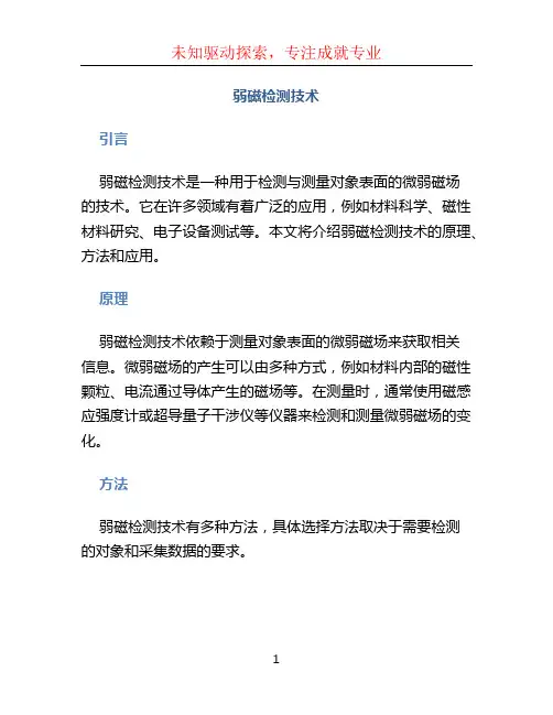 弱磁检测技术
