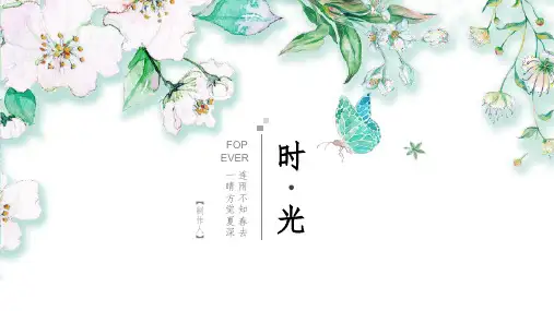 时光小清新通用PPT模板
